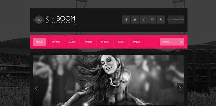 Website ban nhạc K-Boom