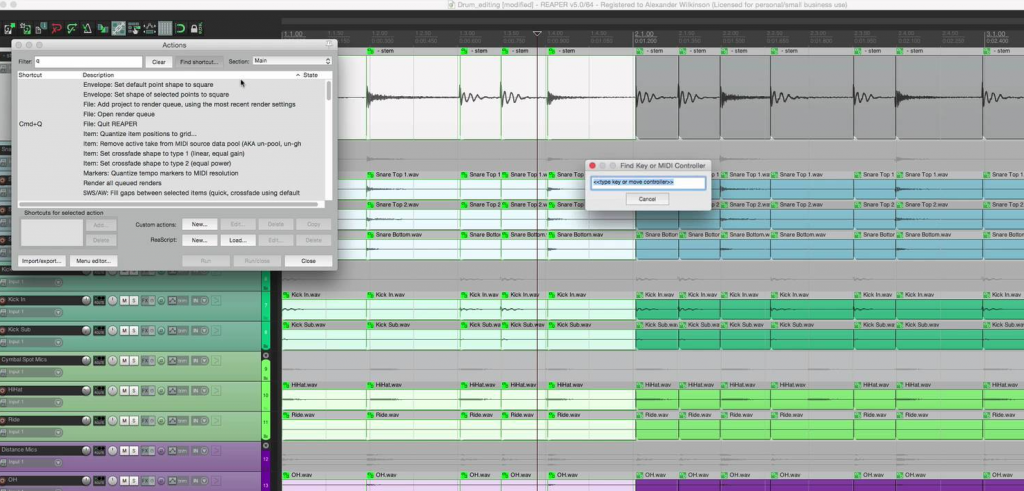 reaper audio editing